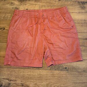 Jachs NY Pull On Shorts w/ Drawstring - Coral Red Large